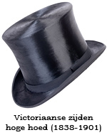 Viktoriaanse zijden hoge hoed